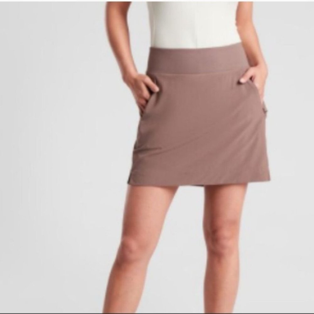 Athleta Mineral Brown Soho Skort 0 Small S Athleisure Golf Tennis